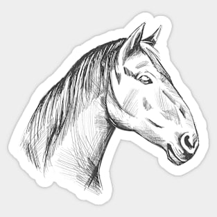 Horse hand drawn Sticker